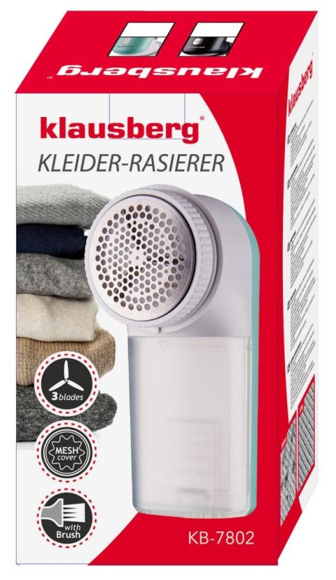 Golarka do ubrań zasilana na baterie, zielono-biała, klausberg, kb-7802 Klausberg