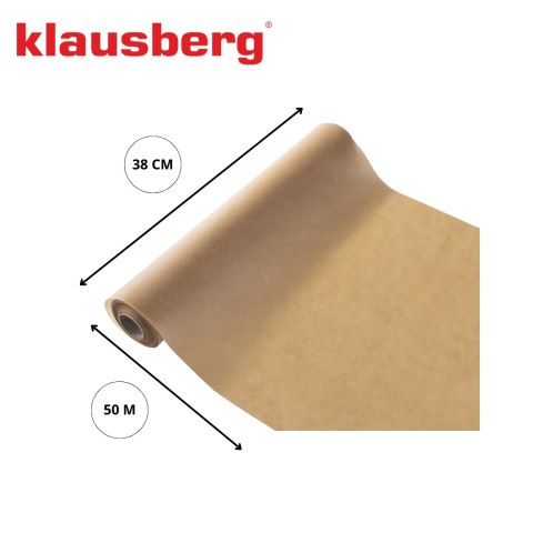 Papier pergaminowy do pieczenia, brązowy, 50m/38 cm, klausberg, kb-7904 Klausberg