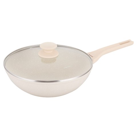 Patelna wok bezowy marmurek śr.28cm klausberg Klausberg