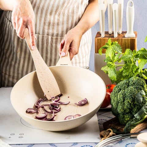 Patelna wok bezowy marmurek śr.28cm klausberg Klausberg