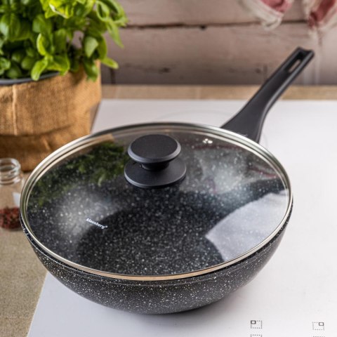Patelna wok czarny marmurek śr.28cm klausberg Klausberg