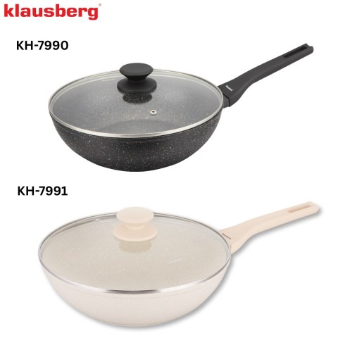 Patelna wok czarny marmurek śr.28cm klausberg Klausberg