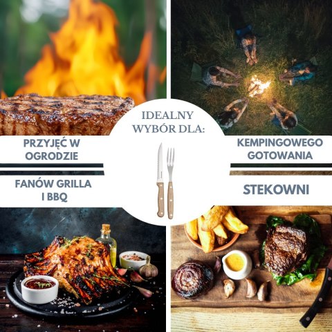 Zestaw do steków i bbq 8 el., stal nierdzewna, drewno, klausberg, kb-7976 Klausberg