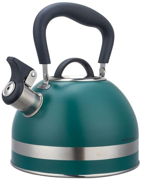 Czajnik z gwizdkiem, 1.8l, stali nierdzewnej, zielony, kinghoff, kh-1855 KINGHoff