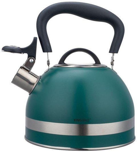 Czajnik z gwizdkiem, 1.8l, stali nierdzewnej, zielony, kinghoff, kh-1855 KINGHoff