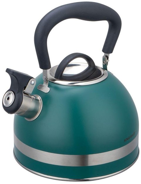 Czajnik z gwizdkiem, 1.8l, stali nierdzewnej, zielony, kinghoff, kh-1855 KINGHoff
