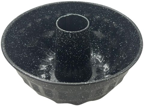 Forma, metalowa, okrągła z dziurką, z powłoką nieprzywieralną, czarna, średnica 22 cm, klausberg, kb-7839 Klausberg