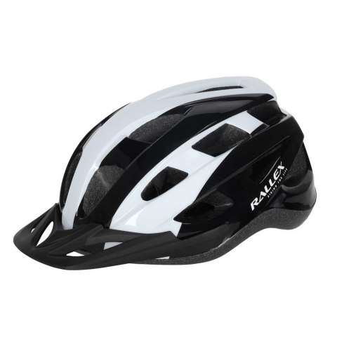 Kask rowerowy na rower RALLEX damski męski regulowany czarno-biały L 58-62cm SHANGHAI RALLEX INDUSTRIAL