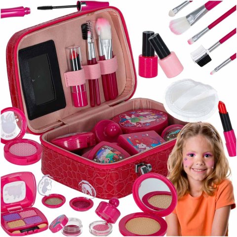 Kuferek zestaw kosmetyków do makijażu i paznokci makeup dla dzieci 22 elementy Kik Sp. z o. o. Sp. k.