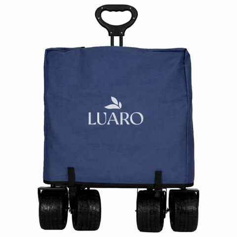 Wózek transportowy LUARO plażowy składany z daszkiem i siatką 120l granatowy Kik Sp. z o. o. Sp. k.