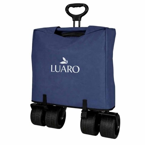 Wózek transportowy LUARO plażowy składany z daszkiem i siatką 120l granatowy Kik Sp. z o. o. Sp. k.