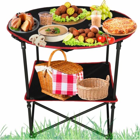 Stolik stół turystyczny składany przenośny kempingowy z pokrowcem 72 cm x 72 cm Kik Sp. z o. o. Sp. k.