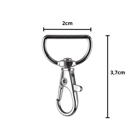 Karabińczyk metalowy rybka 20 mm 500 szt. Kik Sp. z o. o. Sp. k.