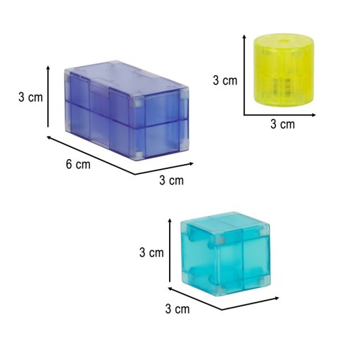 Klocki magnetyczne konstrukcyjne świecące elementy figury 3D 32el. Kik Sp. z o. o. Sp. k.