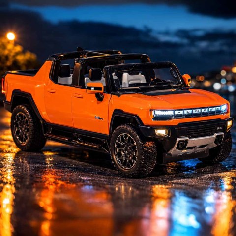 Samochód zdalnie sterowany Rastar 93000 Hummer EV 1:16 pomarańczowy Kik Sp. z o. o. Sp. k.