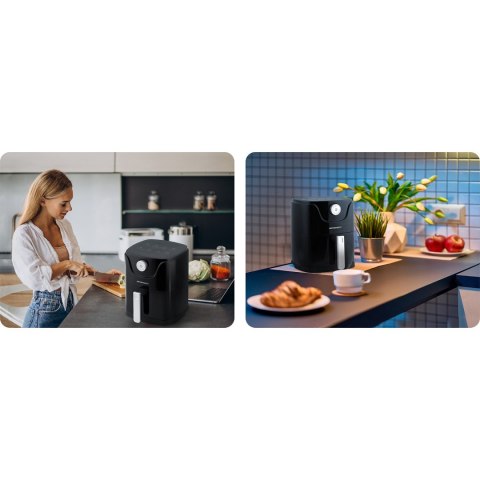 Frytkownica beztłuszczowa Air fryer Berdsen BD-654 czarna