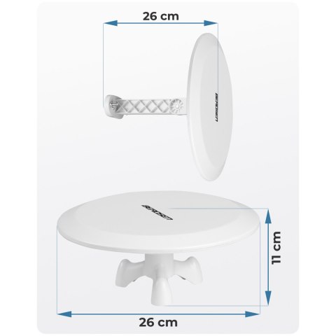 Antena wewnętrzna zewnętrzna TV ultra HD 4K Berdsen BD-955 biała