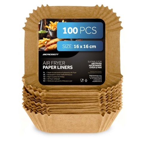 Papier do pieczenia wkładki do frytkownicy 16 cm Berdsen - 100 szt