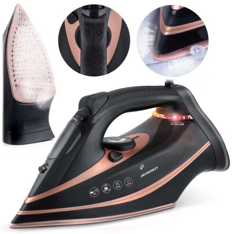 Żelazko parowe 3000W Berdsen BD-332 ceramiczna powłoka praca w pionie