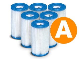 Filtr do pompy komplet Typ A 6 szt INTEX 29000 x6
