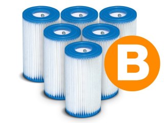 Filtr do pompy komplet Typ B 6 szt INTEX 29005 x6