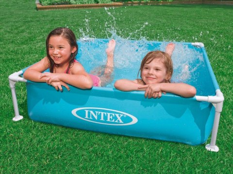 Basen stelażowy Mini dla dzieci turkusowy 122 x 122 x 30 cm INTEX 57173