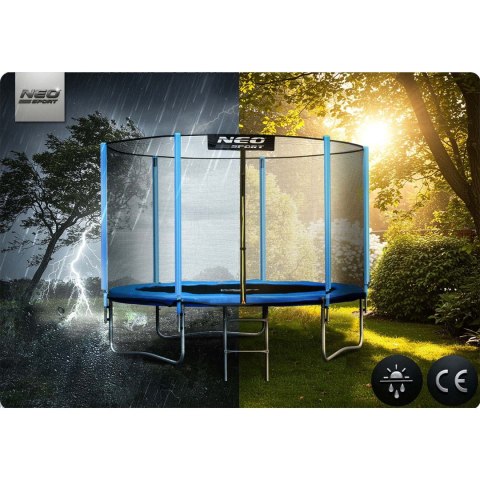 Trampolina ogrodowa 8ft/252cm z siatką zewnętrzną i drabinką Neo-Sport