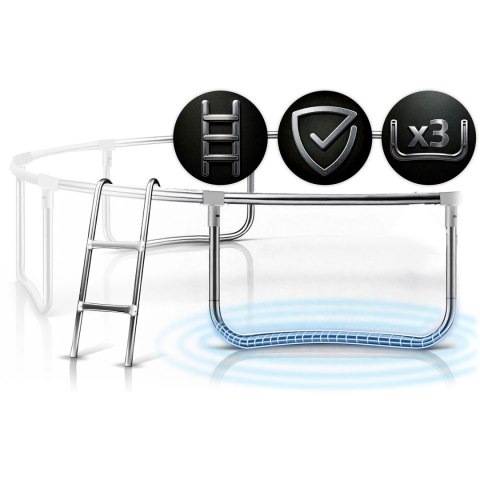Trampolina ogrodowa profilowana 10ft/312cmz siatką wewnętrzną Neo-Sport