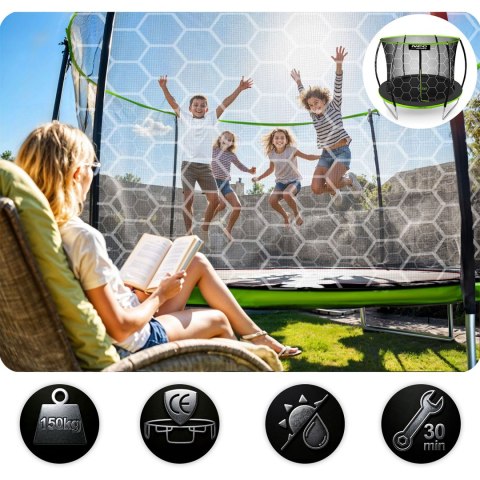 Trampolina ogrodowa profilowana 10ft/312cmz siatką wewnętrzną Neo-Sport