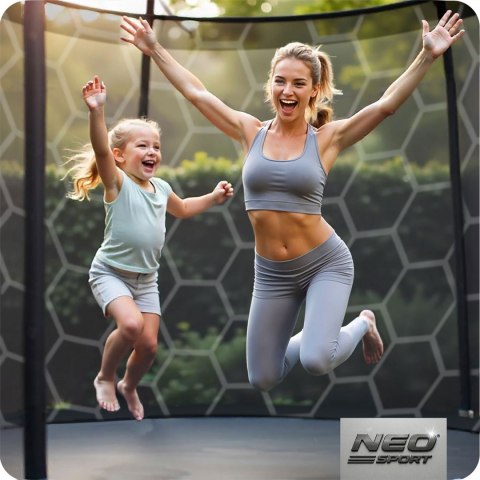 Trampolina ogrodowa 13ft/404cm z siatką wewnętrzną i drabinką Neo-Sport