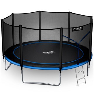 Trampolina ogrodowa 13ft/404cm z siatką zewnętrzną i drabinką Neo-Sport
