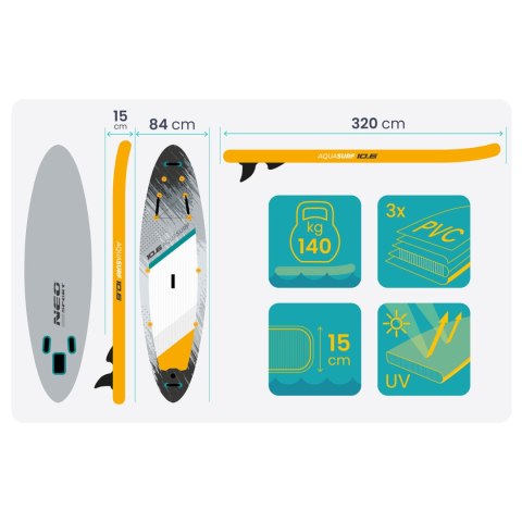 Deska SUP Aquasurf 320 x 84 x 15 cm Neo-Sport 170205