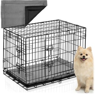 Metalowa klatka kennelowa dla psa + legowisko 75 x 45 x 54 cm PH-200