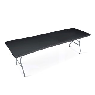Stół cateringowy ogrodowy składany 244 cm Plonos czarny