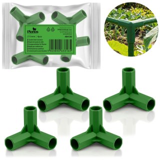 Złączki do tyczek 11mm typu 3 do pomidorów roślin Plonos PL-941 zielone 4szt