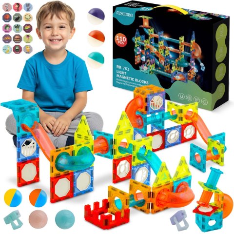 Klocki magnetyczne z podświetleniem RK-763 Ricokids
