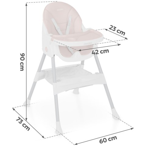 Krzesełko do karmienia Ricokids Mani różowe