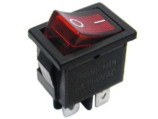 2925# Przełącznik mk1012c podświetlany czerwony 230v Blow