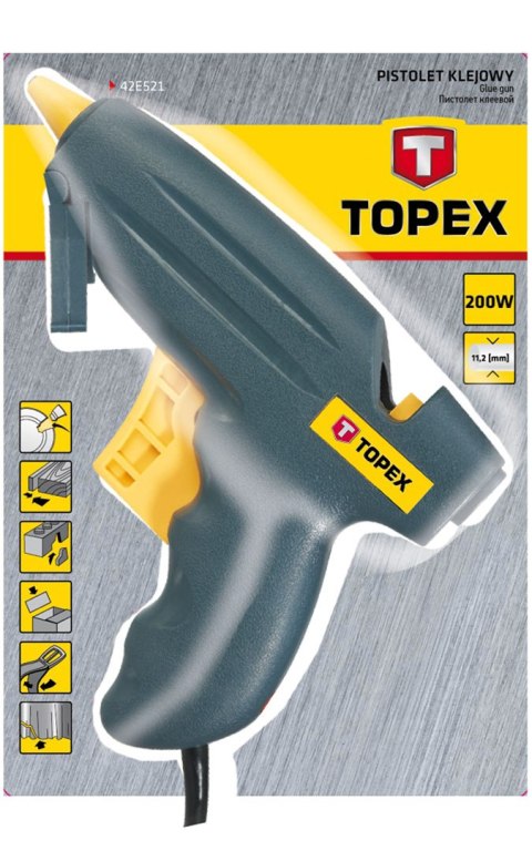 Pistolet klejowy 11 mm, 200W TOPEX