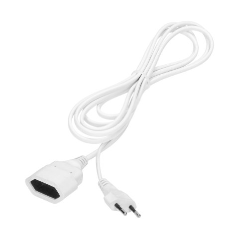 Przedłużacz domowy jednogniazdowy płaski, 1x2P, 3m,kabel PVC H03VV-F 2x0,75mm?, 230VAC Orno