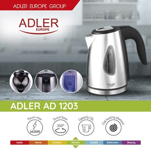 AD 1203 Czajnik metalowy 1,0 l ADLER