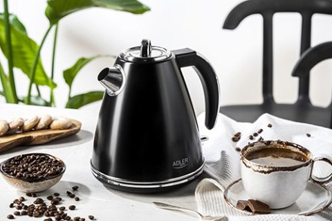 AD 1343 black Czajnik metalowy 1,5 l strix ADLER