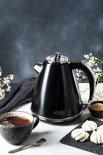 AD 1343 black Czajnik metalowy 1,5 l strix ADLER