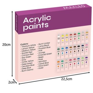Farby akrylowe 24szt.- 12ml. Maaleo 20363 MAALEO