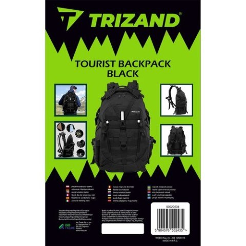 Plecak militarny/ turystyczny czarny Trizand 20534 TRIZAND