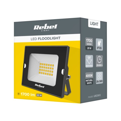 Reflektor LED naświetlacz Rebel 20W , 4000K, 230V Rebel