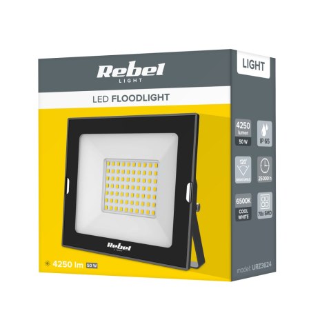 Reflektor LED naświetlacz Rebel 50W Rebel, 6500K, 230V Rebel