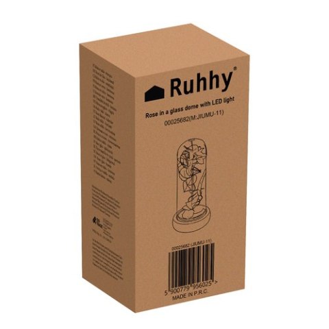 Róża w szkle- świecąca Ruhhy 25682 RUHHY