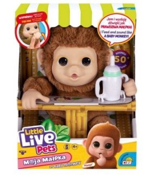 Maskotka interaktywna little live pets małpka COBI