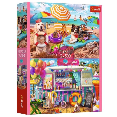 Puzzle - 2x500 - Wakacyjny czas - Trefl 37533 TREFL PUZZLE